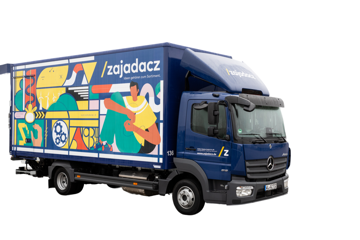 Bild-Platzhalter · freigestellter Zajadacz-Lkw mit Werbebeklebung