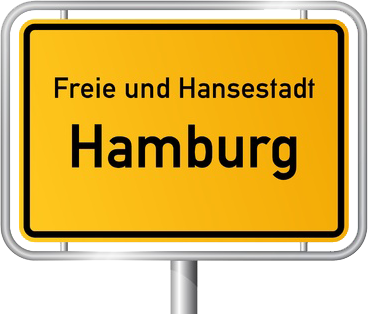 Bild-Platzhalter · freigestelltes Ortsschild Freie und Hansestadt Hamburg
